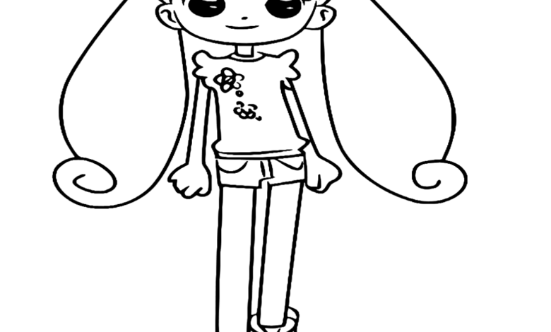 Anime Hana Chan Coloring Page