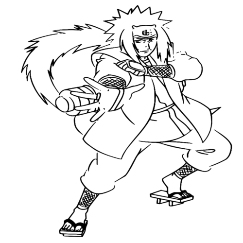 Anime Jiraiya Coloring Page