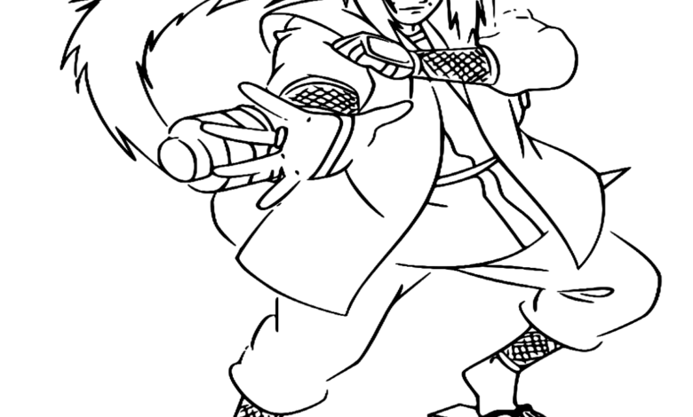 Anime Jiraiya Coloring Page