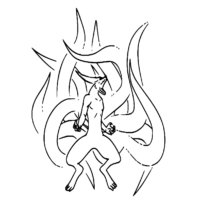 Anime Kurama Coloring Page