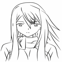 Anime Kyoko Shirayuki Coloring Page