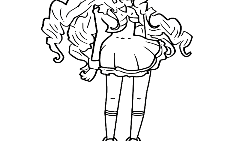 Anime Lilie Shirogane Girl Coloring Page
