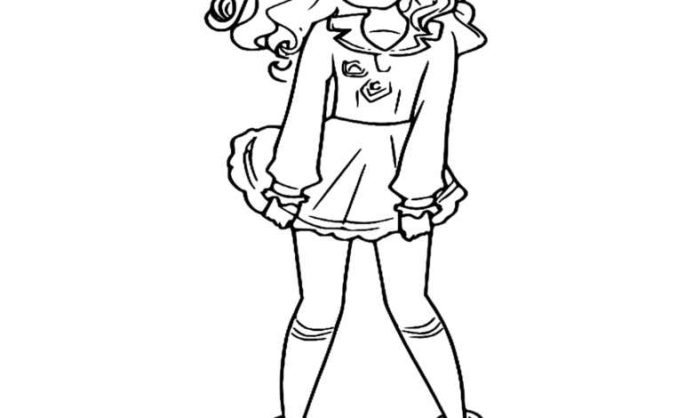 Anime Mahiru Kasumi Coloring Page