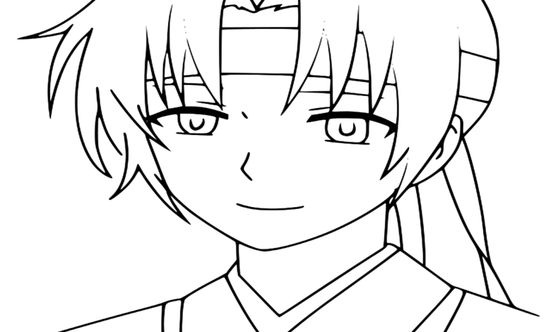 Anime Min soo Akatsuki Coloring Page