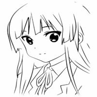Anime Mio Akiyama Coloring Page