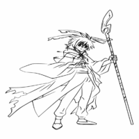 Anime Negima Negi Springfield Coloring Page