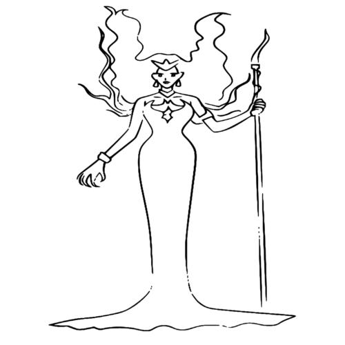 Anime Queen Beryl Sailor Moon Coloring Page