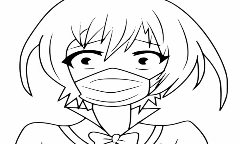 Anime Saki Sukinasaki Coloring Page