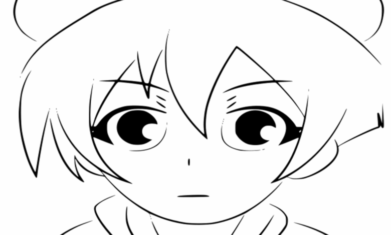 Anime Sasae Mochibaru Medaka Box Coloring Page