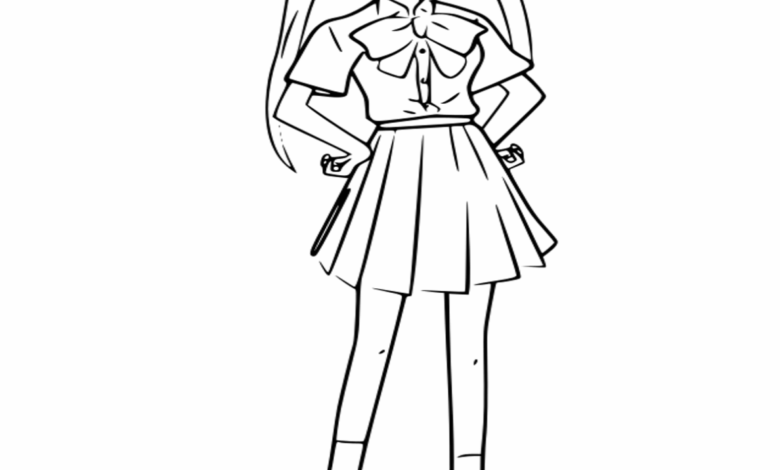 Anime Shinobu Kojika Coloring Page