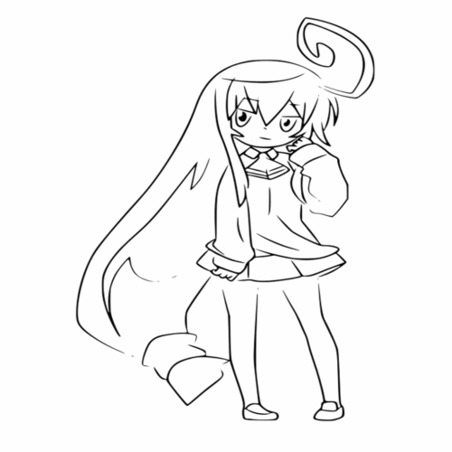 Anime Tsumiki Miniwa Coloring Page
