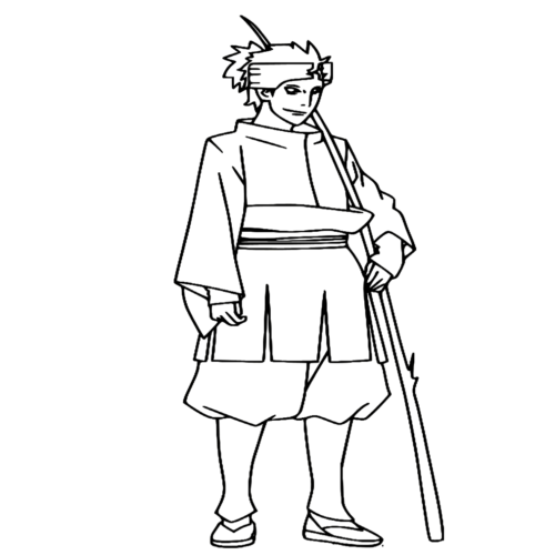 Anime Urashiki Otsutsuki Coloring Page