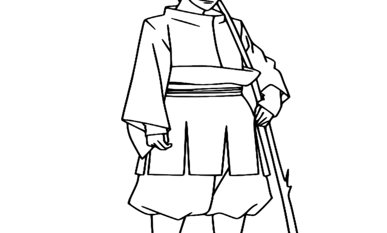 Anime Urashiki Otsutsuki Coloring Page