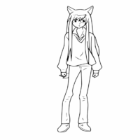 Anime Yayoi Shioiri Coloring Page