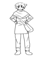Anime Yun Coloring Page