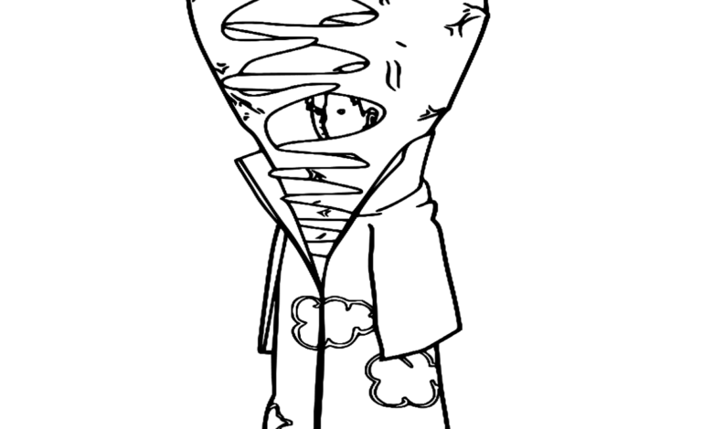 Anime Zetsu Naruto Coloring Page
