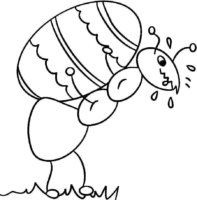 Ant Easter Egg Coloring Page