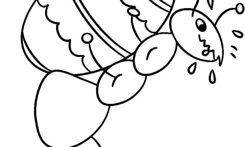 Ant Easter Egg Coloring Page