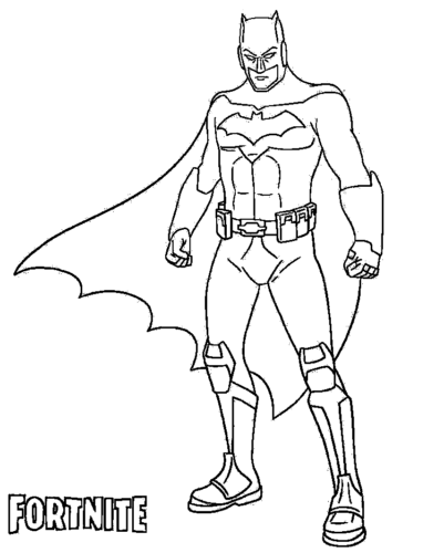 Batman Fortnite Coloring Page