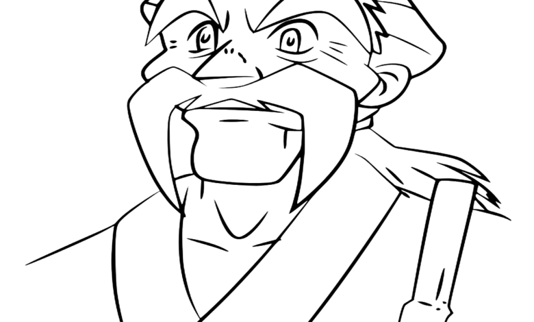 Beyblade Ryu Granger Coloring Page