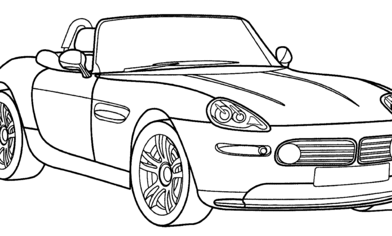 Car BMW Z8 Convertible Coloring Page
