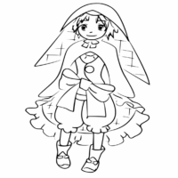 Chamo Rosso Anime Coloring Page