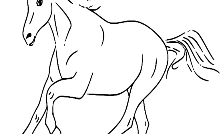 Cleveland Bay Horse Animals Coloring Page