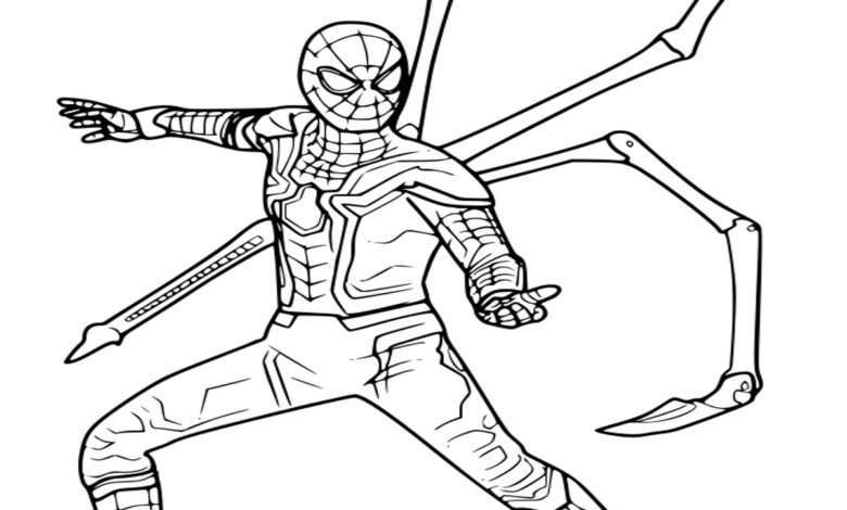 Cool Iron Spider Coloring Page