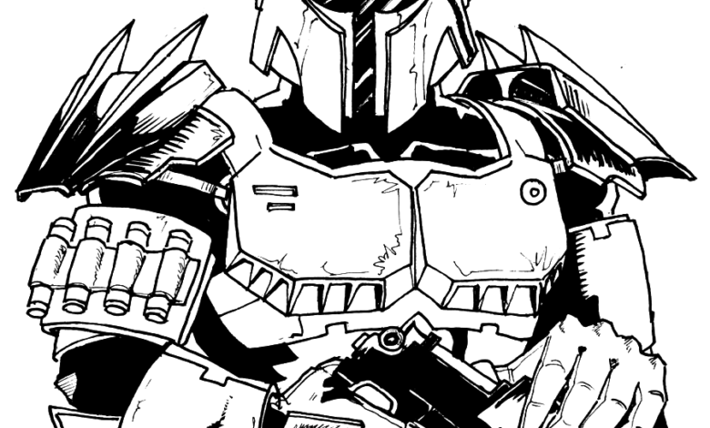 Cool Mandalorian Coloring Page