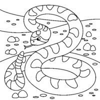 Cute Rattlesnake Cartoon Coloring Page Cute Rattlesnake Cartoon Coloring Page