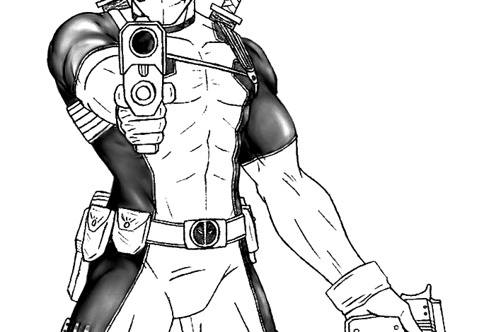 Deadpool Weapon Coloring Page