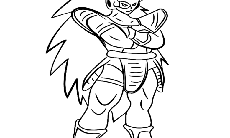 Dragon Ball Raditz Coloring Page