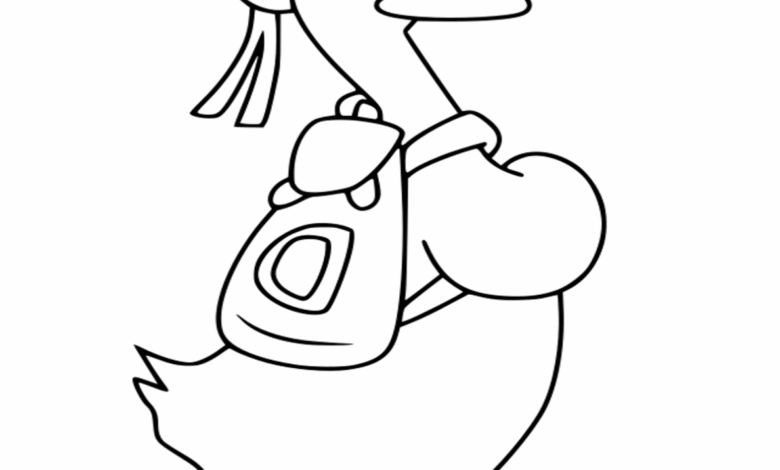 Duckadoo Hello Kitty Coloring Page