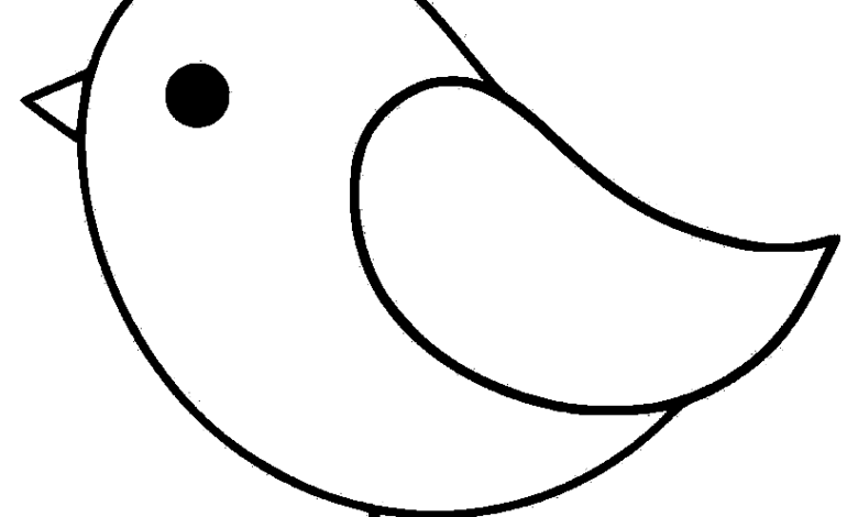 Easy Bird Animal Coloring Page
