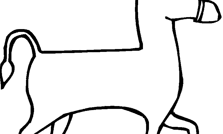 Easy Donkey Animal Coloring Page