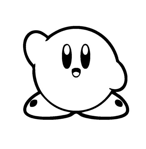 Easy Kirby Coloring Page