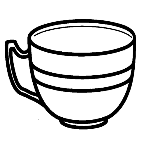 Easy Mug Coloring Page