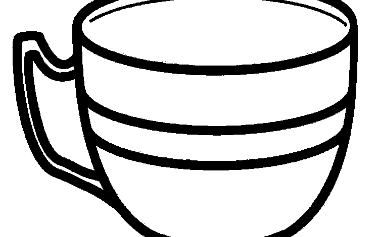Easy Mug Coloring Page