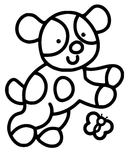 Easy Puppy Coloring Page