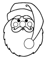 Easy Santa Coloring Page
