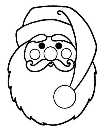 Easy Santa Coloring Page