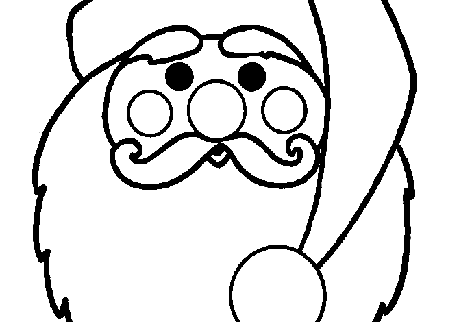 Easy Santa Coloring Page