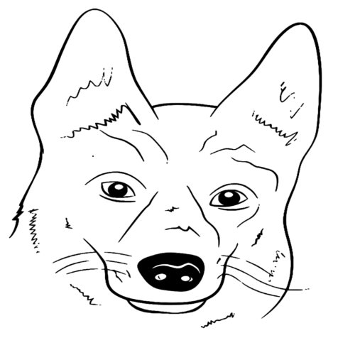 Farm Animals German Shepherd Dog Coloring Page