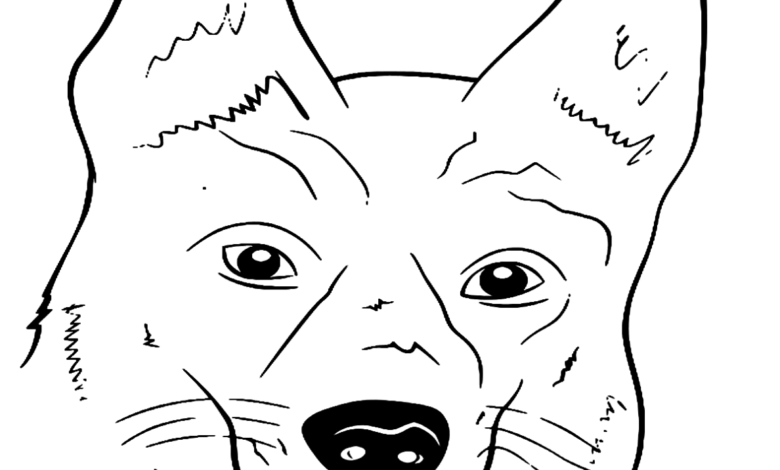 Farm Animals German Shepherd Dog Coloring Page