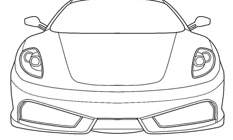 Ferrari F430 Car Coloring Page
