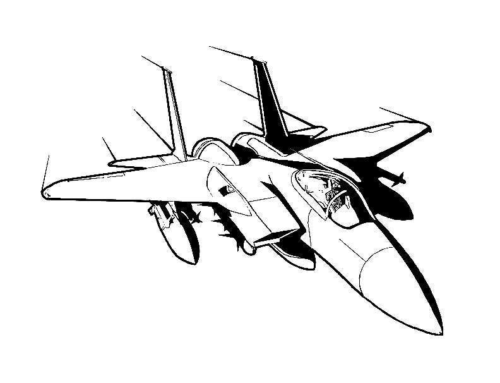 Fighter Plane Adults Coloring Page
