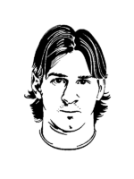 Footballer Jeune Messi Coloring Page Footballer Jeune Messi Coloring Page