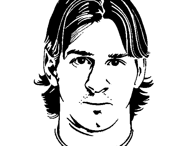 Footballer Jeune Messi Coloring Page