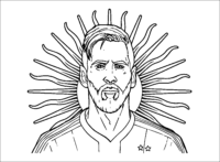 Footballer Lionel Messi Coloring Page Footballer Lionel Messi Coloring Page