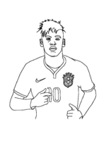 Footballer Neymar Coloring Page Footballer Neymar Coloring Page
